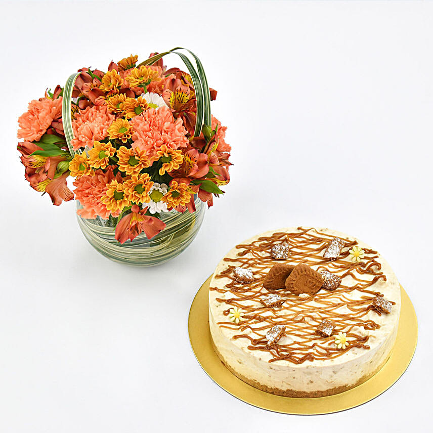 Lotus Cheesecake with Flowers