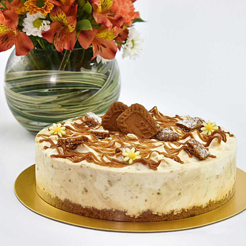 Lotus Cheesecake with Flowers