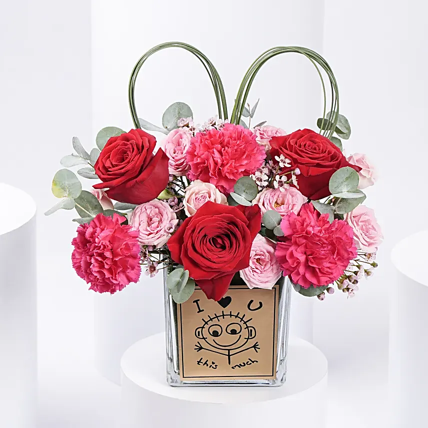 Love And Heart Flower Vase