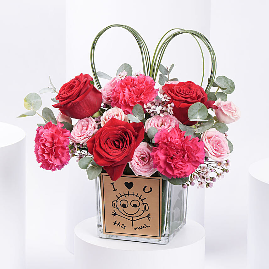 Love And Heart Flower Vase