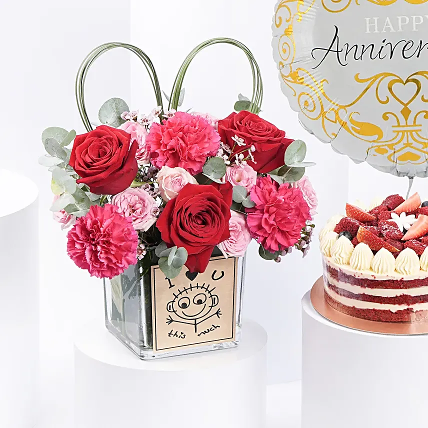 Love U So Much Anniversary Combo