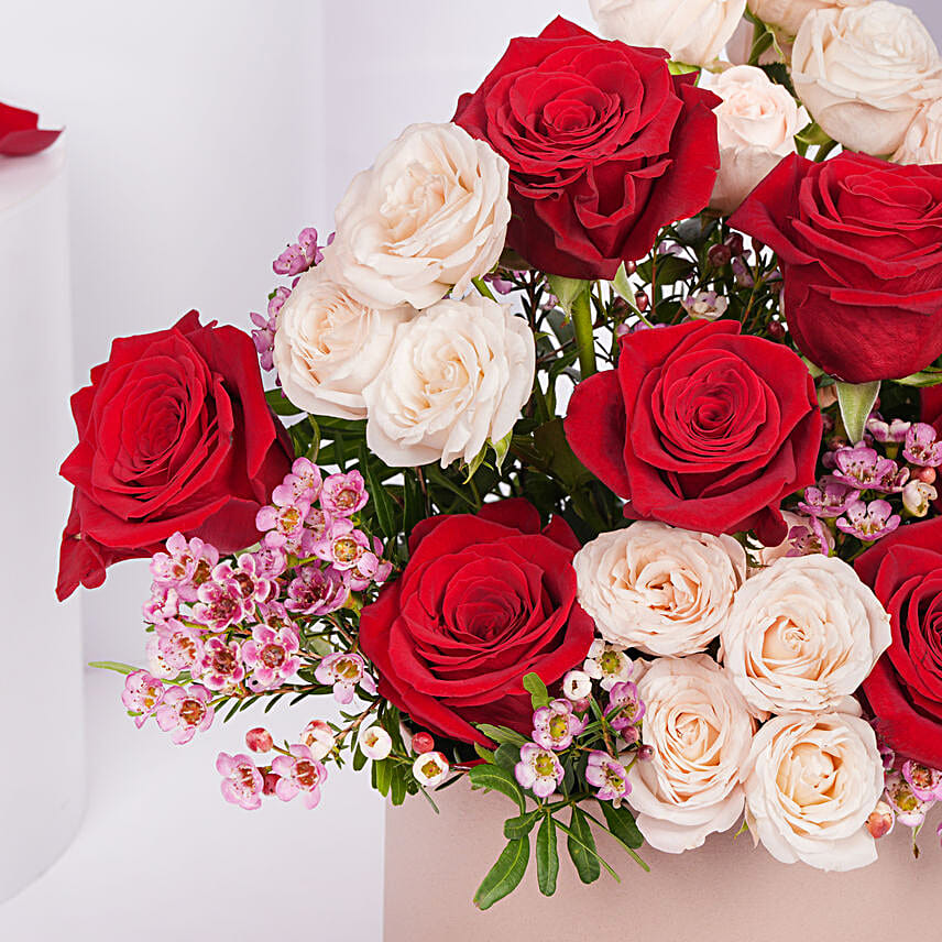 Lovely Roses And Chocolate Box
