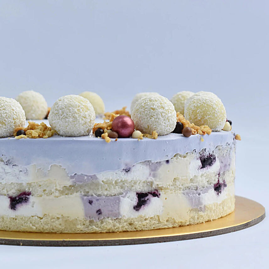 Mouth Watering Vanilla Blueberry Eggless Cake 8 Portion