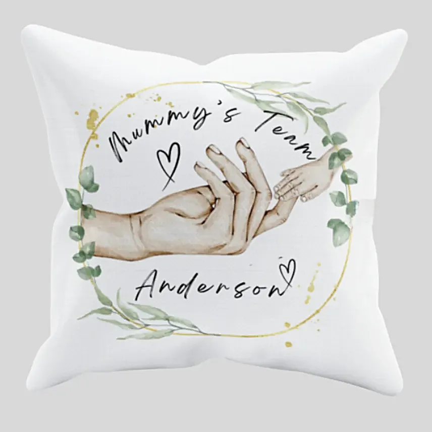 Mummy'S Team Personalised Names Cushion
