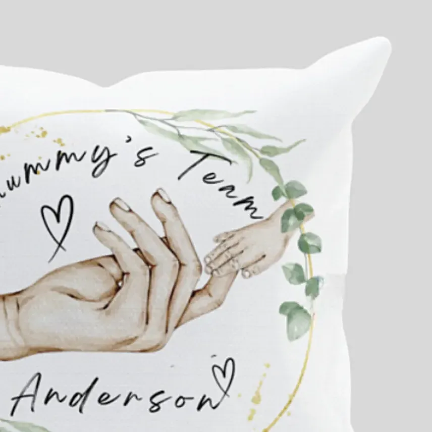 Mummy'S Team Personalised Names Cushion