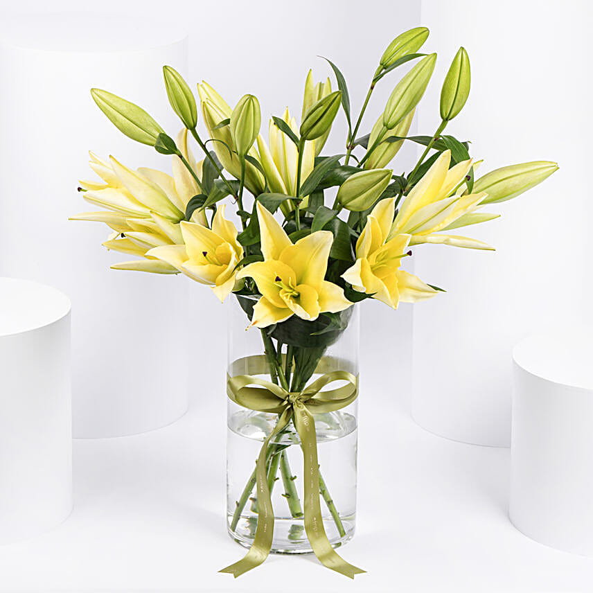 Oriental Charm Lilies Arrangement Standard