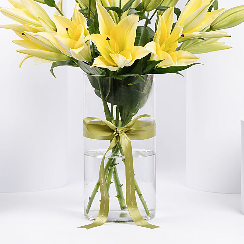 Oriental Charm Lilies Arrangement Standard