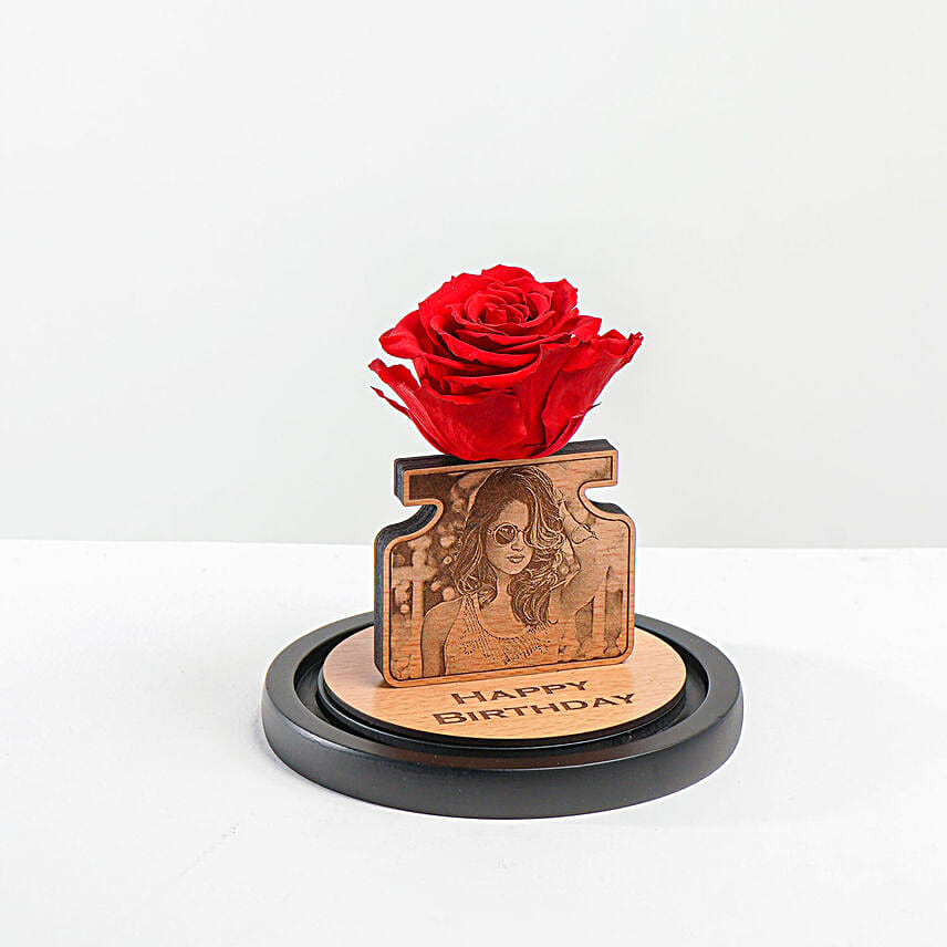 Persoanlised Red Forever Rose Arrangement