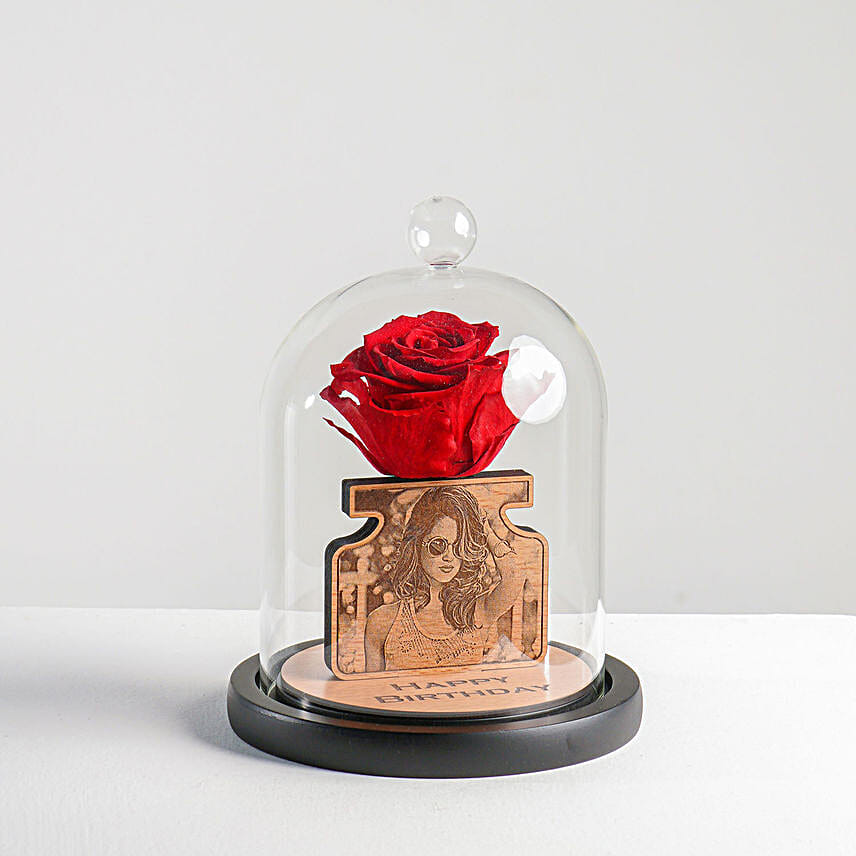 Persoanlised Red Forever Rose Arrangement