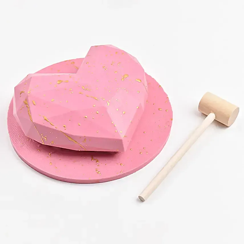 Pink Heart Shape Pinata Chocolate
