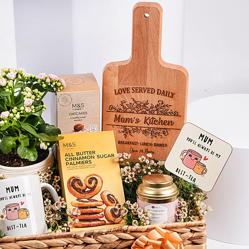 Plant And Snacks Hamper For Mum