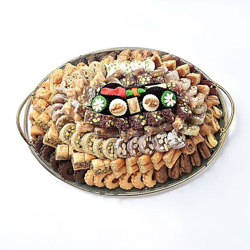 Premium tray with Mixed Baklava and Cookies by Wafi