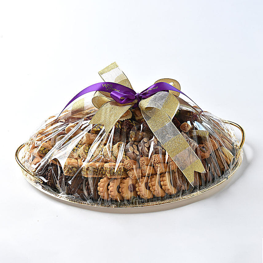 Premium tray with Mixed Baklava and Cookies by Wafi