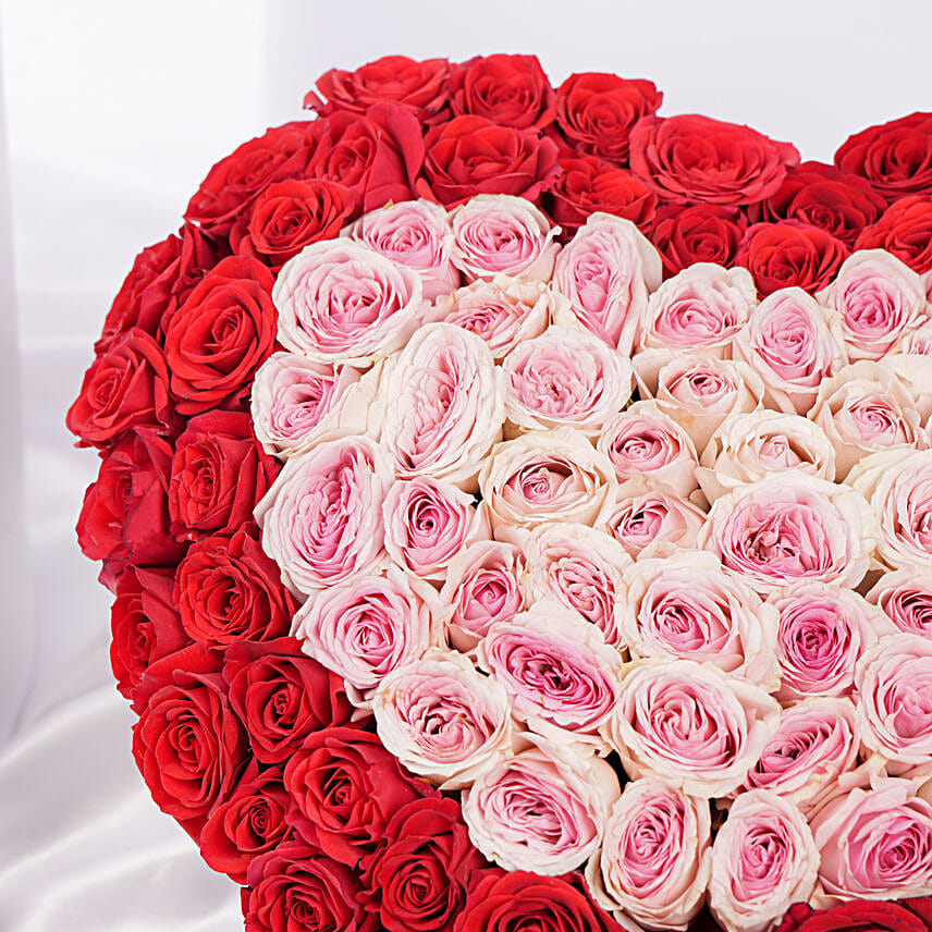 Roses Symphony Valentines Heart Shape Box