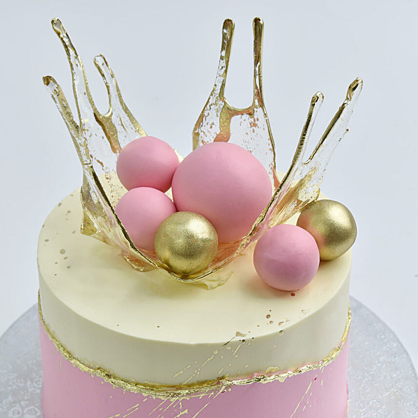 Royal Pink Crown Cake