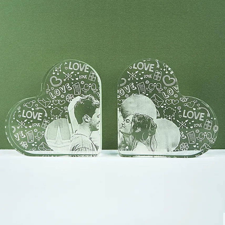 Set of 2 Personalised Love Acrylic Frame