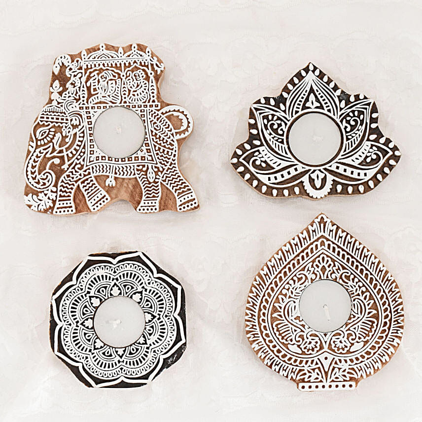 Set of 4 Designer Candle Holder