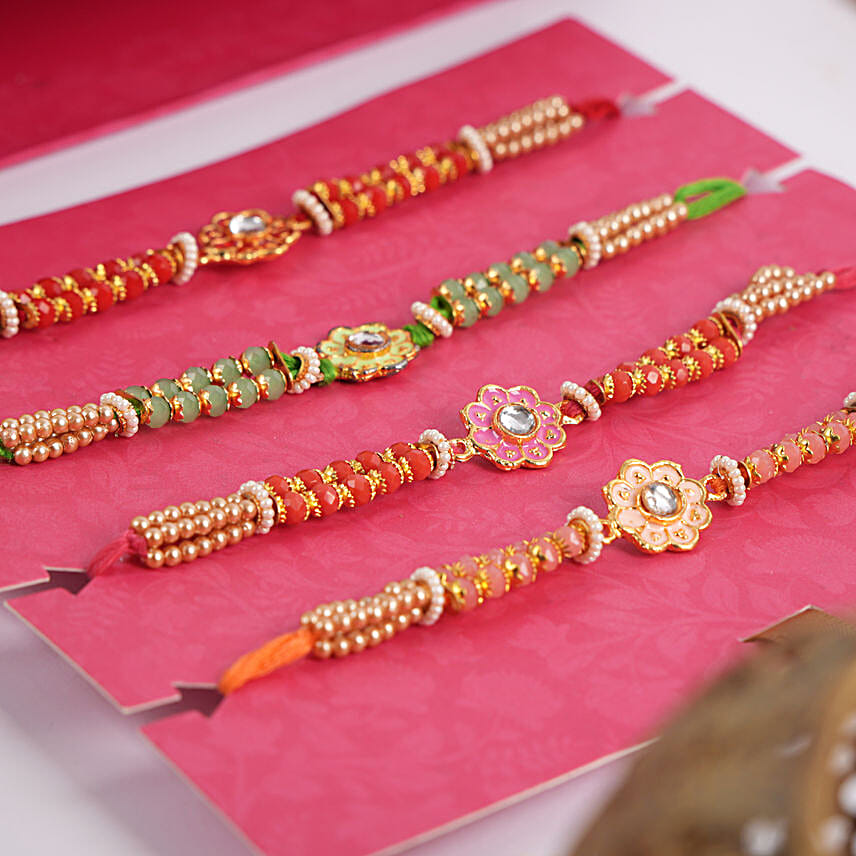Sneh Multicolor Set of 4 Rakhi