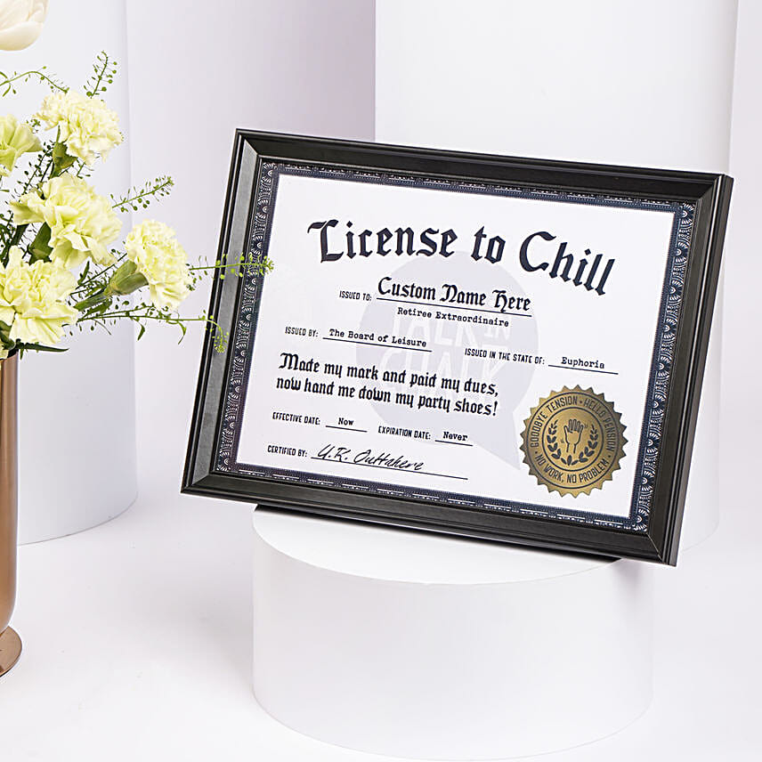 Taqaead Saeid Flowers with Personalised Name Frame