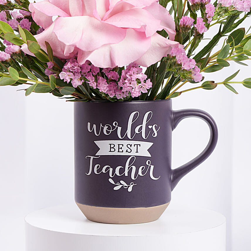 Teachers Appreciation Flowers Mug