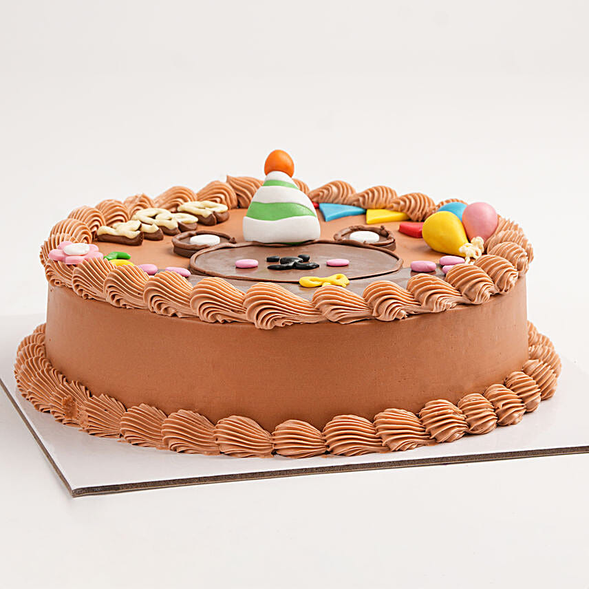 Teddy Birthday Chocolate Cake 8 Portion