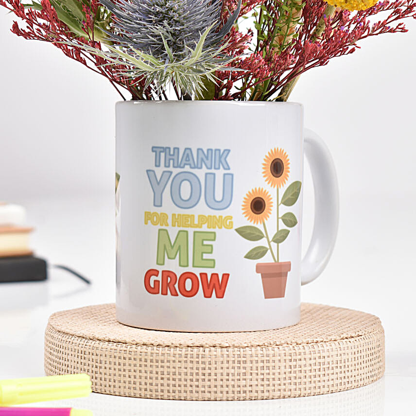 Thank You Flowers And Diary For Teacher
