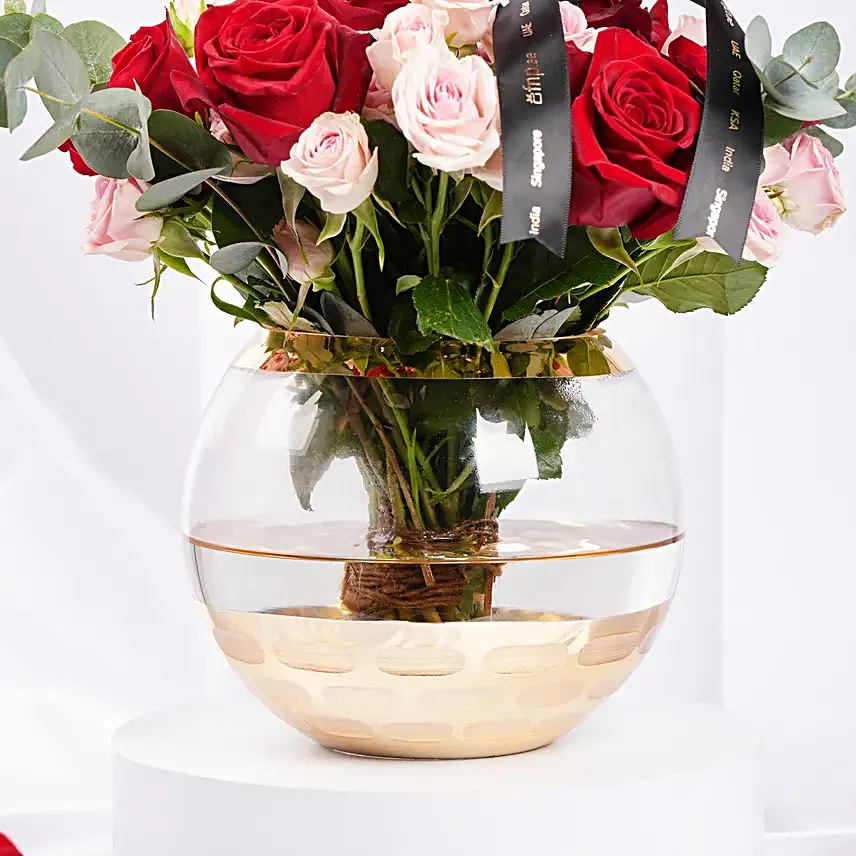 Valentine Rosy Reflections Arrangement