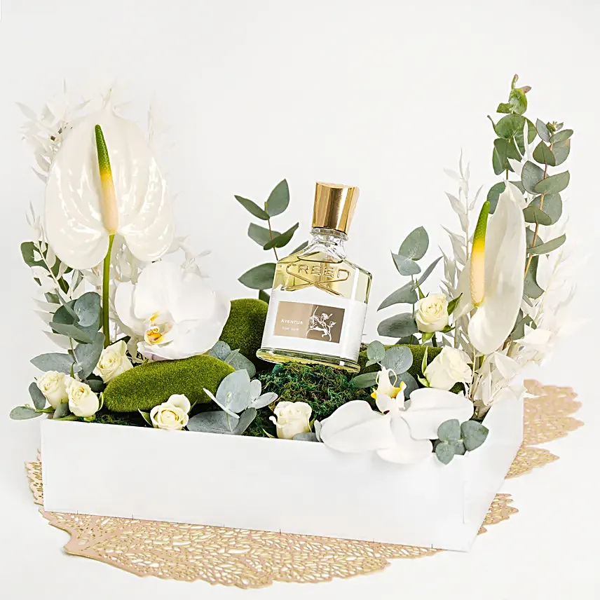 White Beauty with Creed Aventus Perfume For Her