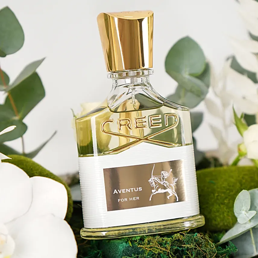 White Beauty with Creed Aventus Perfume For Her