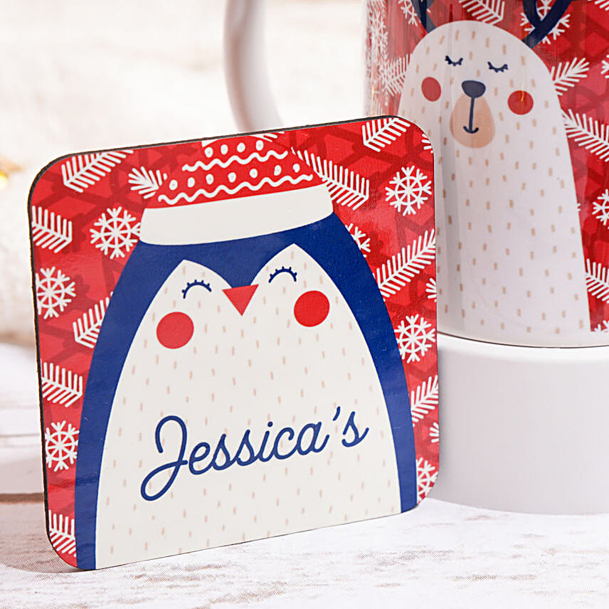 Xmas Personlize Mug And Coaster