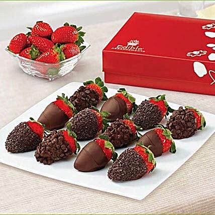 Chocolate Indulgence Strawberries Box:Send Onam Gifts to UAE