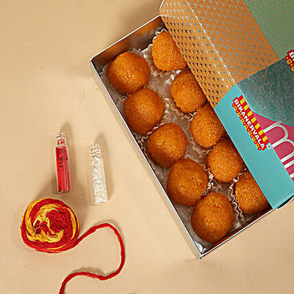 Motichoor Laddoo With Roli and Chawal:Sweet Delivery in UAE