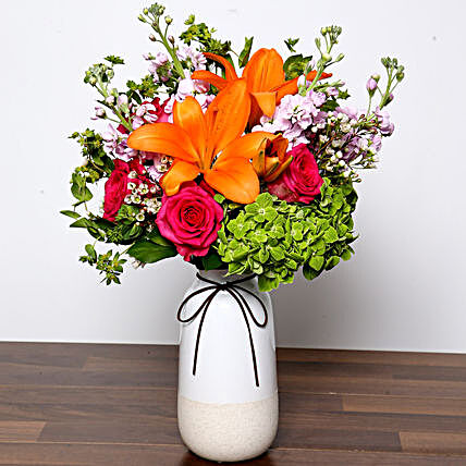 Vivid Mixed Flower Vase