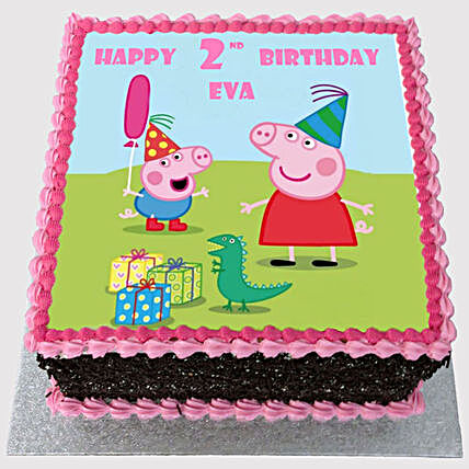 Peppa Pig Birthday Photo Cake