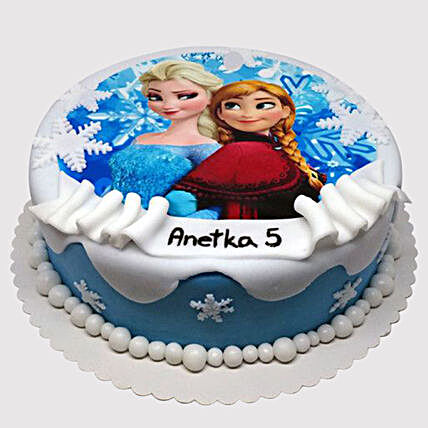 Frozen Elsa and Anna Cake