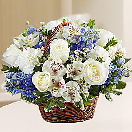 Basket Of Exquisite Flowers
