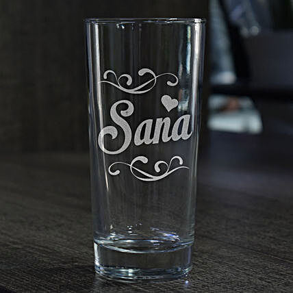 Personalised Engraved Water Glass:Personalized Gifts Dubai UAE