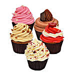 Five Mixed Flavors Cupcakes