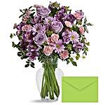 Ornamental Flowers With Greeting Card