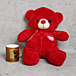 Red Teddy Bear and Personalised Anniversary Mug Gift Set