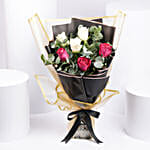 Pink and White Roses Bouquet