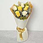 White and Yellow Roses Bouquet
