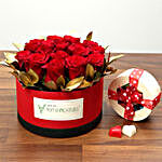 20 Red Roses With Belgium Chocolates
