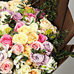 Bouquet of Pastel Coloured Roses