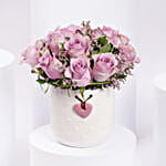 Vase Of Royal Purple Roses
