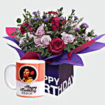 Birthday Special Flowers and Personalised Mug