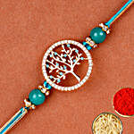Divine Blue Tree Of Life Rakhi And 3 Pcs Ferrero Rocher