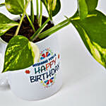 Money Plant In Happy Birthday Mug