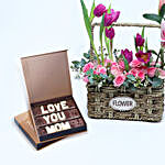 Floral Basket Of Love N Care With Chocolates