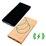Engraved Text Bamboo Powerbank